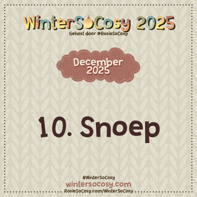 Aankondiging voor Dag 10 van WinterSoCosy 2025. Het onderwerp is Snoep.