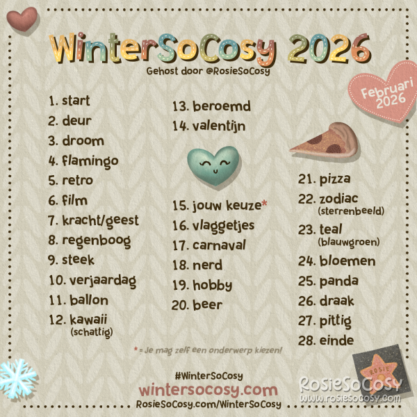  WinterSoCosy Februari 2026 Lijst! Cosy Art Prompts voor Februari